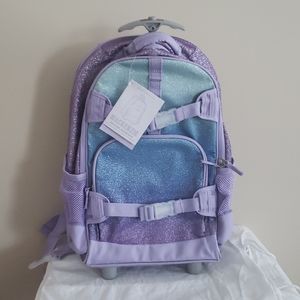 Lavender/Aqua Ombre Sparkle Rolling Backpack